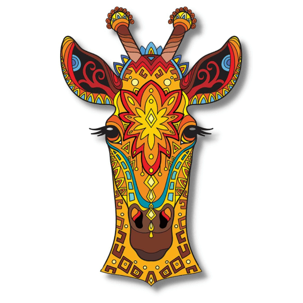 Golden Giraffe - Wooden Jigsaw Puzzle - PuzzlesUp