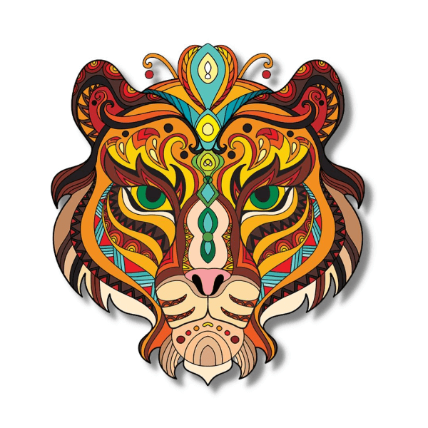 Golden Tiger - Wooden Jigsaw Puzzle - PuzzlesUp