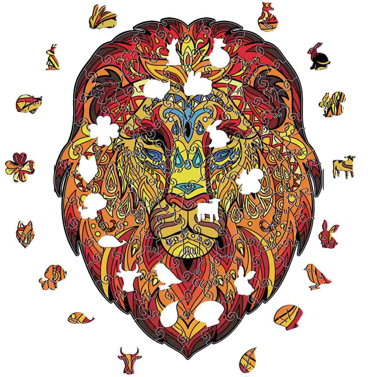 Golden Lion - Wooden Jigsaw Puzzle