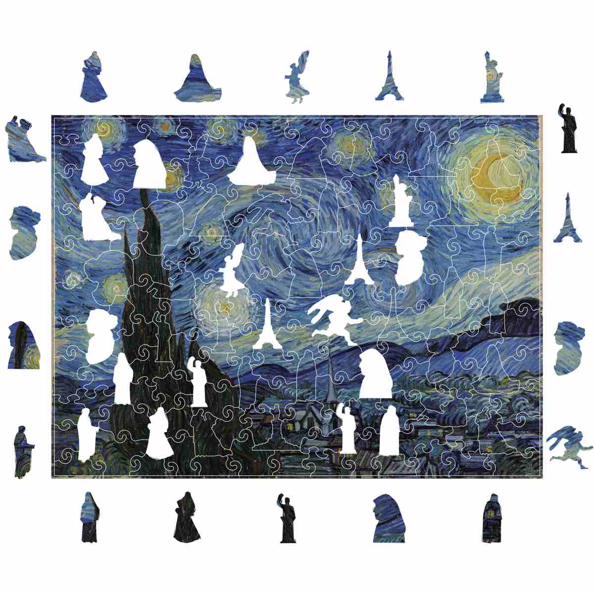 The Starry Night - Wooden Jigsaw Puzzle