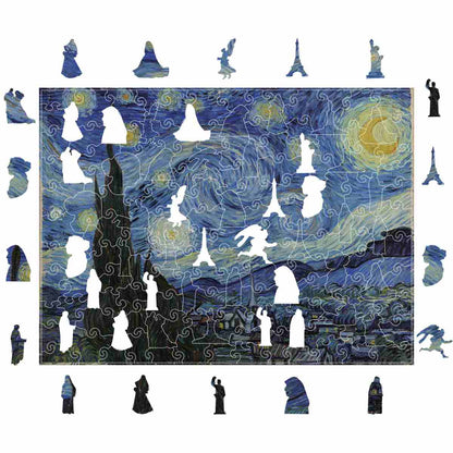 The Starry Night - Wooden Jigsaw Puzzle